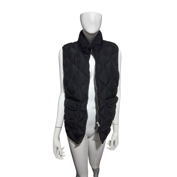 Woolrich Women's Large Quilted Black Down Gorpcore Outwear Western Puffer Vest - Picture 1 of 13